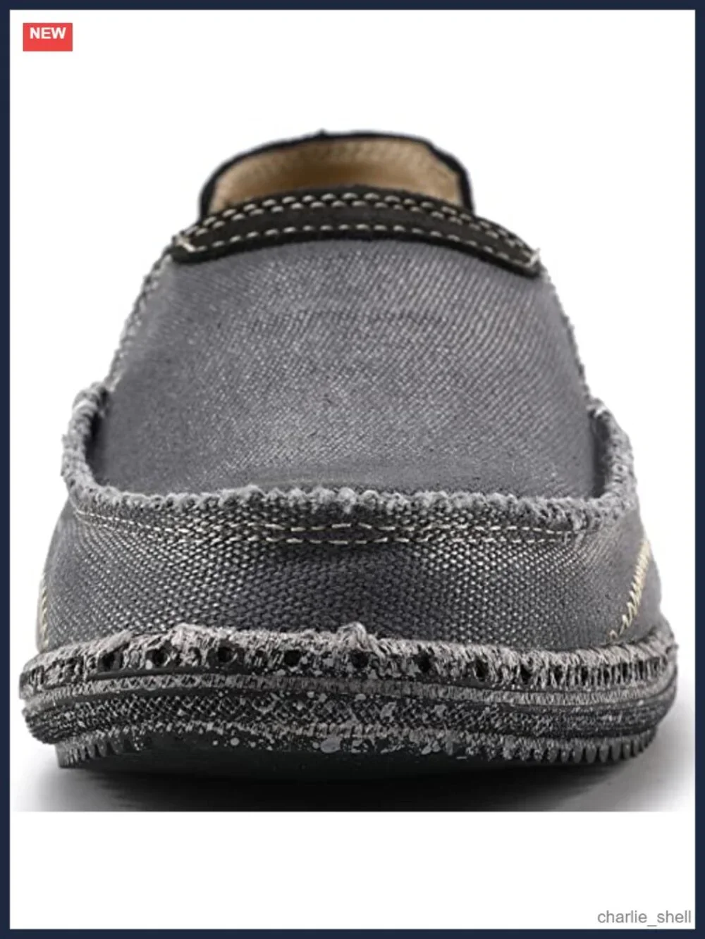 Mens Canvas Slip On Deck Shoes Casual Loafers Boat Shoes Zero Drop Flat